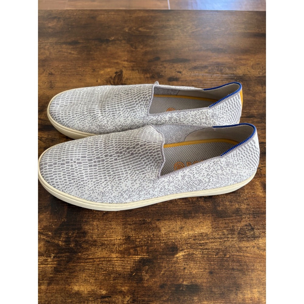 Rothy's The Sneaker 11.5 Grey White Salt and Pepper Slip On Knit Shoes